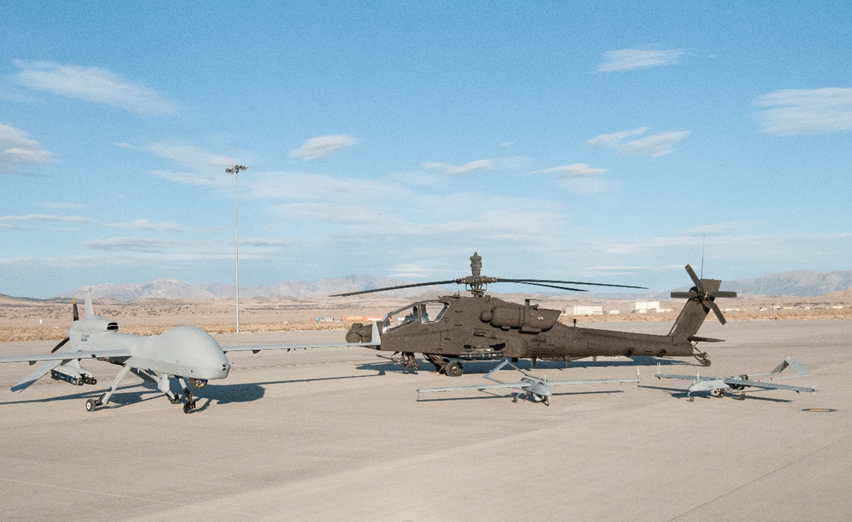 Static display of manned and unmanned aircraft