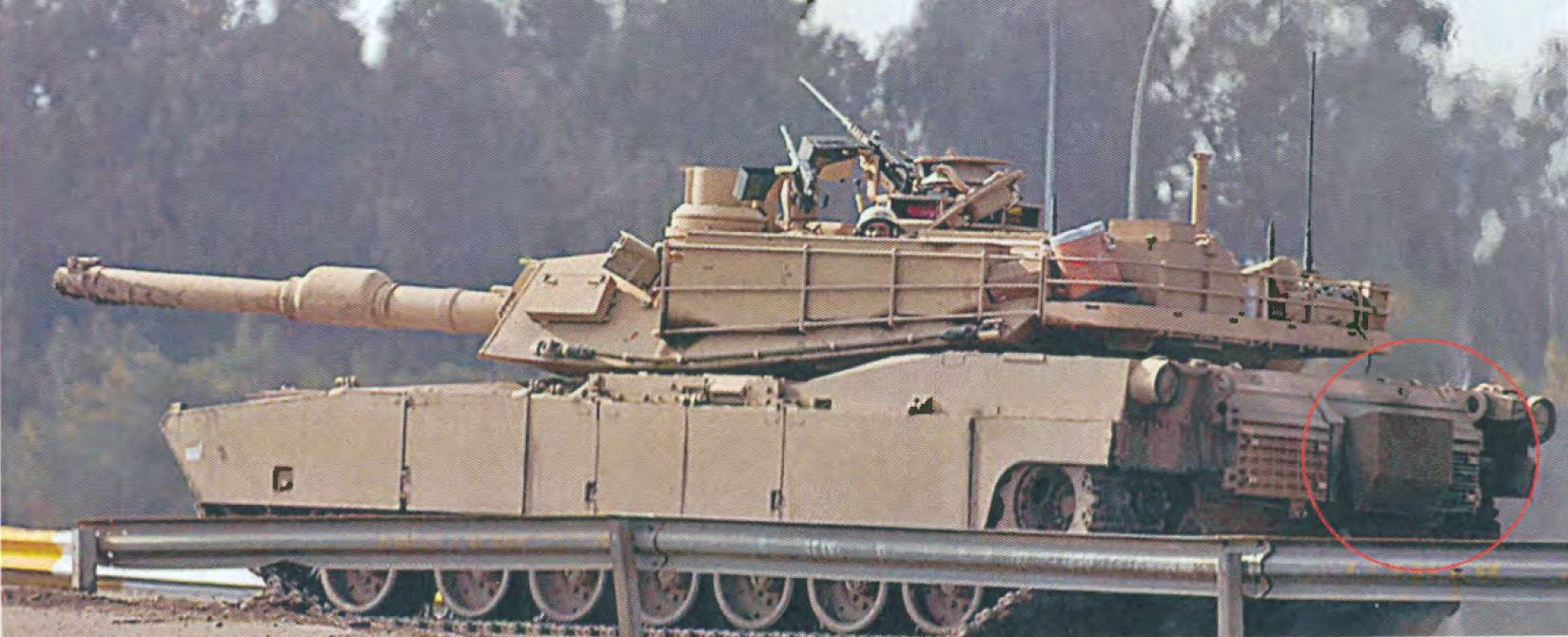 Image of M1 tank with exhaust deflector
