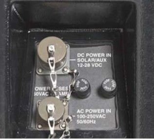 Connect AC power cord to ECU power panel