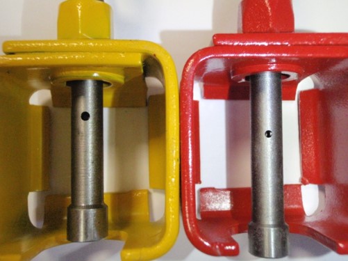 Red and yellow blank firing adapters