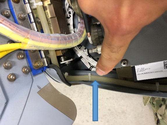 Example of discolored pitot tubing