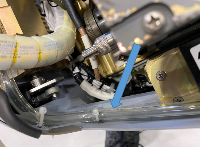 Example of clear pitot tubing