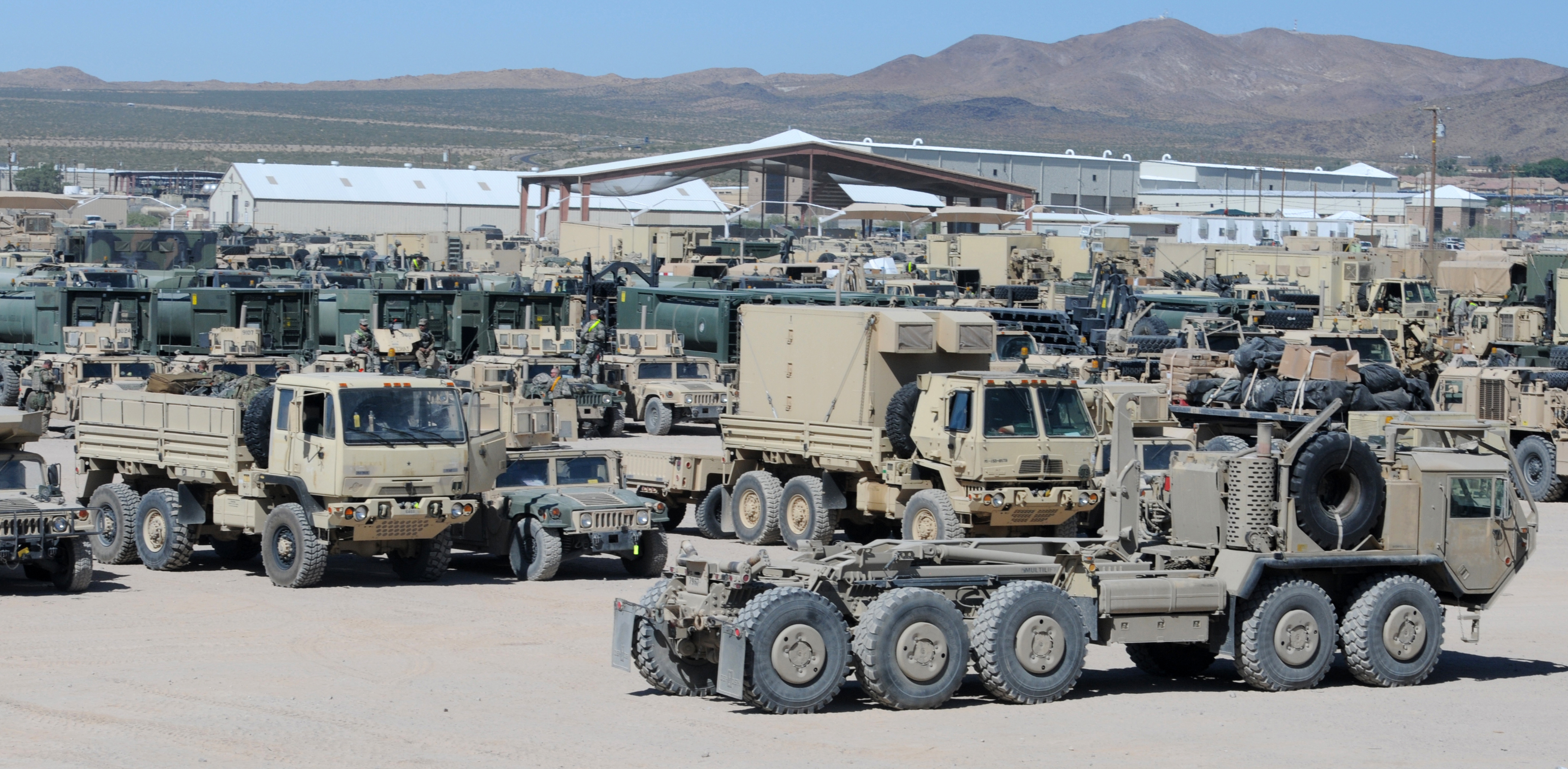 Various military vehicles