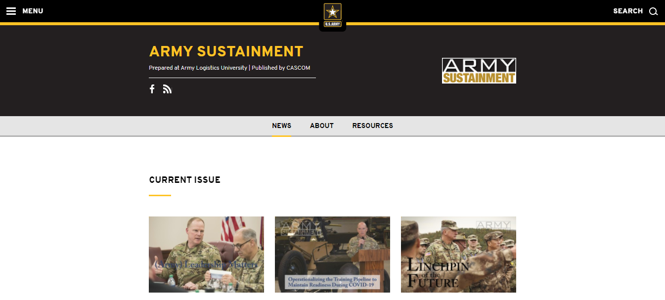 Army Sustainment website